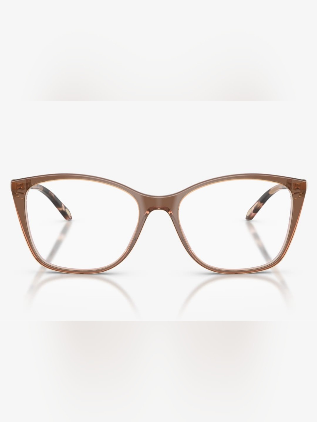Tiffany & Co. Transparent Rose Brown Eyeglass Frames